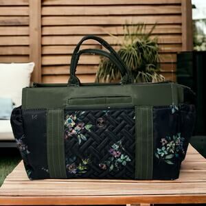 Lug Romper 2 Bouquet Black Olive Organize Travel Craft Art Crossbody Tote Bag